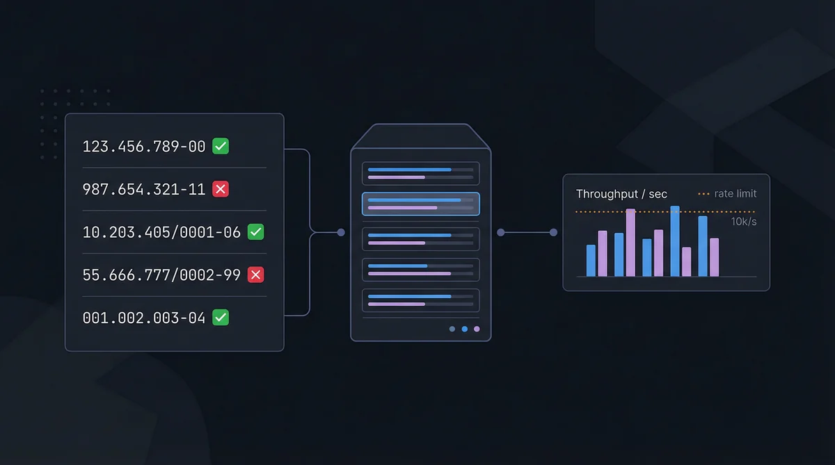 Validação em massa CPF CNPJ